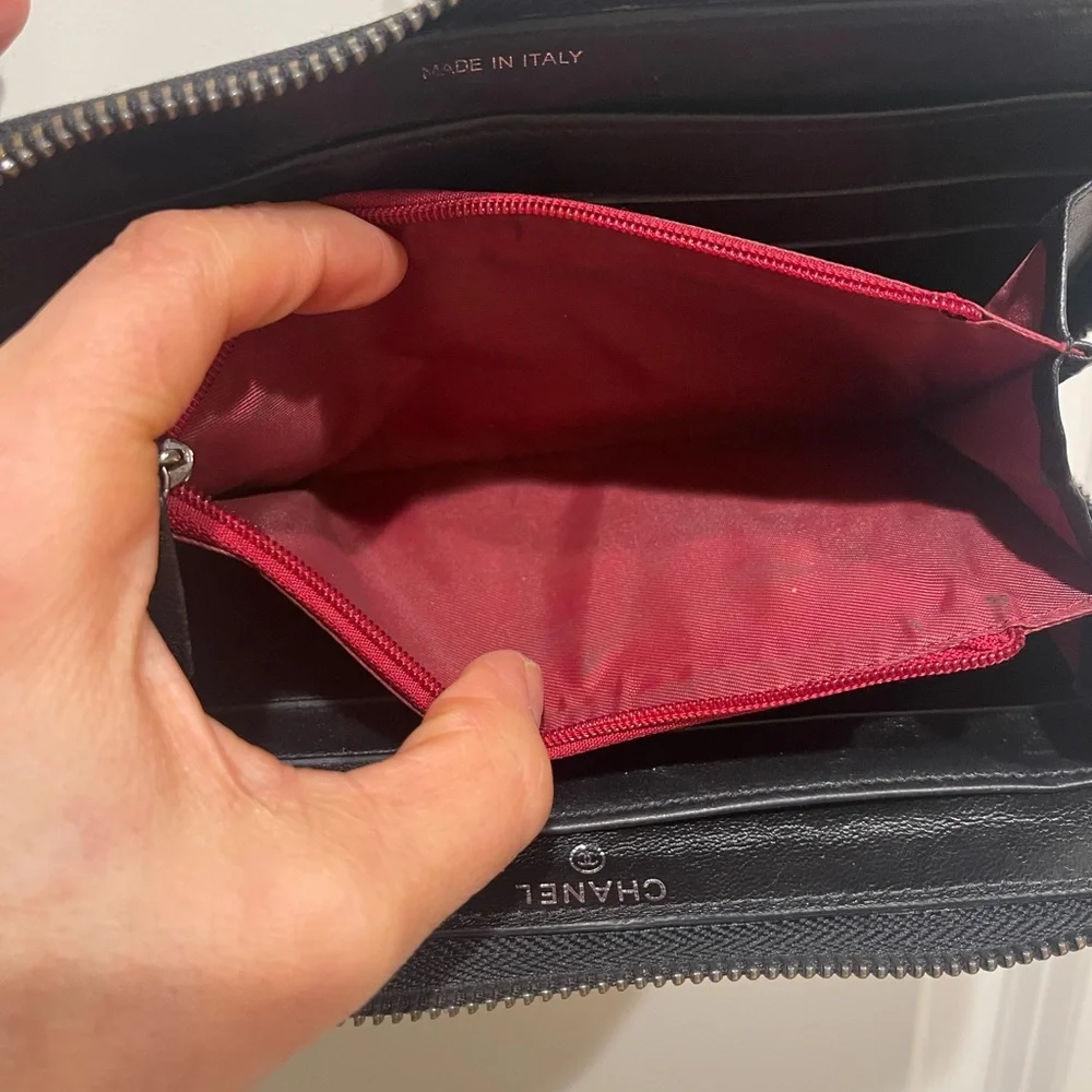 CHANEL Black Boy Zip Around Quilted Leather Wallet - Picture 11 of 15